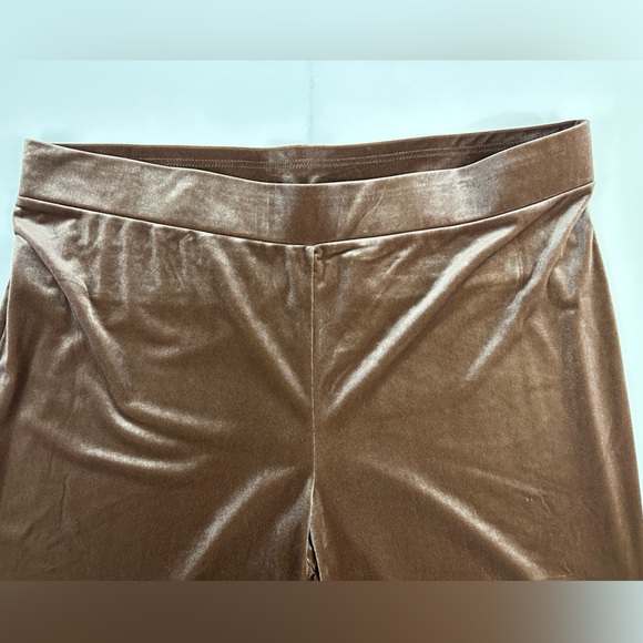 Isaac Mizrahi Live Hickory Brown Crushed Velvet Lounge/Casual Pants XL T… - Picture 7 of 8